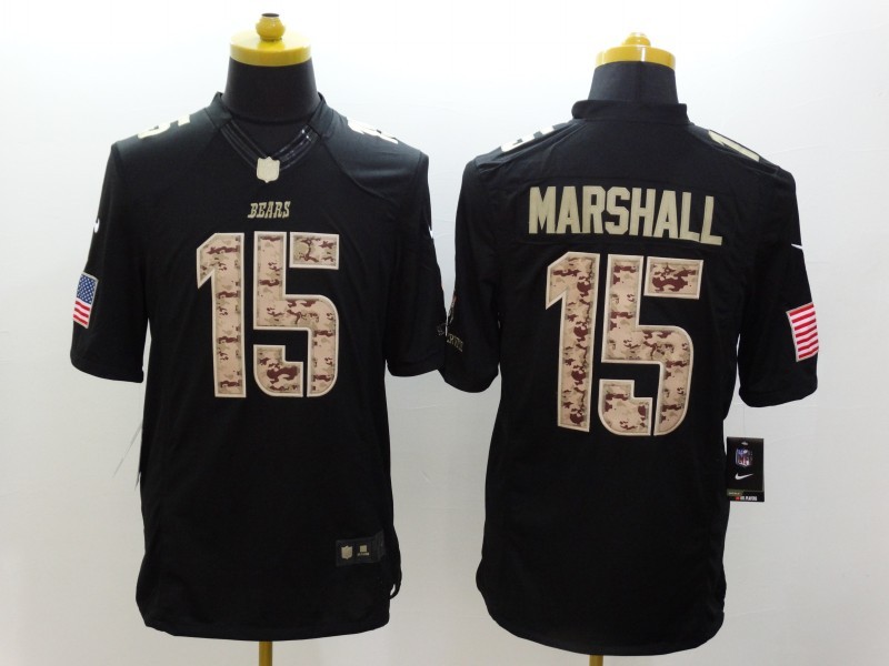 Men's Chicago Bears Brandon Marshall #15 Black Jersey